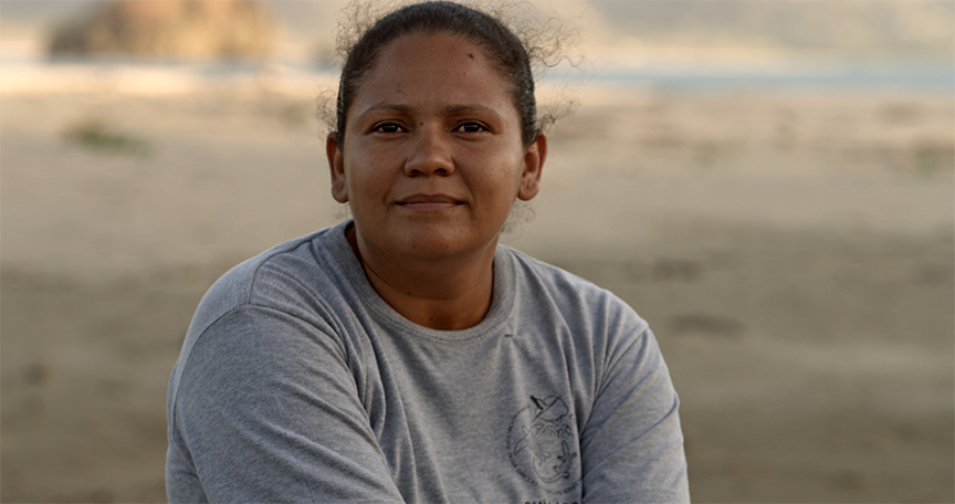 Laura, Leatherback Volunteer. Photo: ©Kip Evans/Mission Blue-MarViva