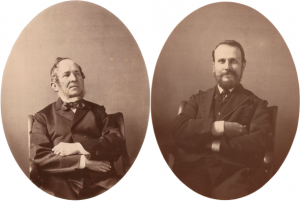 Leopold Blaschka (1822-1895) and son and artistic partner Rudolf Blaschka (1857-1939). © Rakow Research Library, The Corning Museum of Glass.